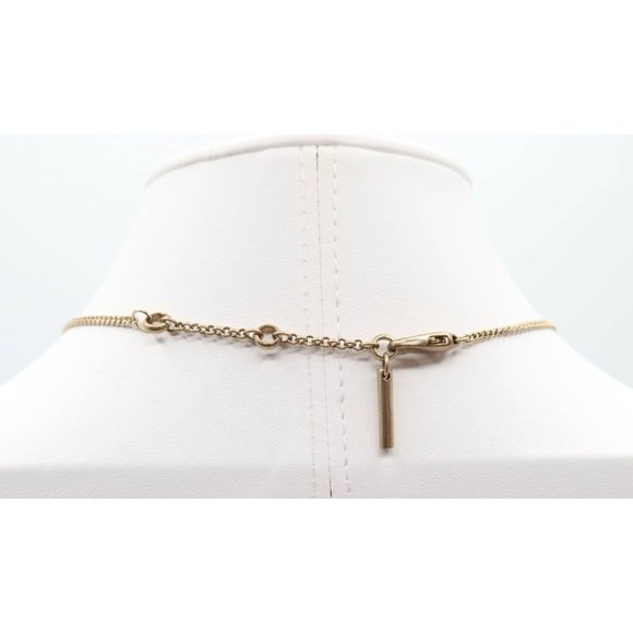 KENNETH COLE REACTION Antiqued Gold Tone Tear Drop Pendant Necklace 20" Boho - Picture 4 of 8